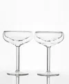 Outset 4 Oz. Coupe Champagne Glasses, Set Of 2 In Transparent