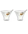 Outset 4.5 Oz. Martini Glases, Set Of 2 In Transparent