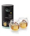 Outset 6 Oz. Whiskey Glasses, Set Of 2 In Transparent