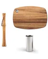Outset Acacia Bartender's 3-piece Set In Brown