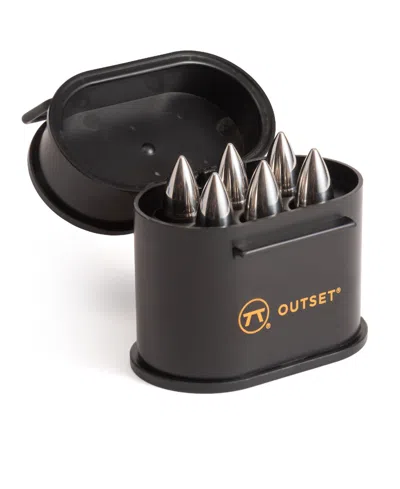 Outset Bullet Whiskey Chill With Ammo Case, Set Of 6 In Black