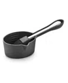 Outset Cast Iron 10" Sauce Pot With Brush In Black