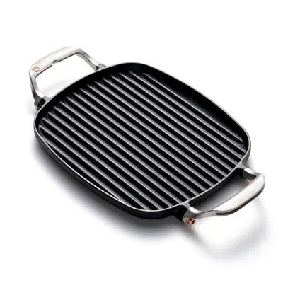 Outset Cast Iron Grill Pan With Ridges In Black