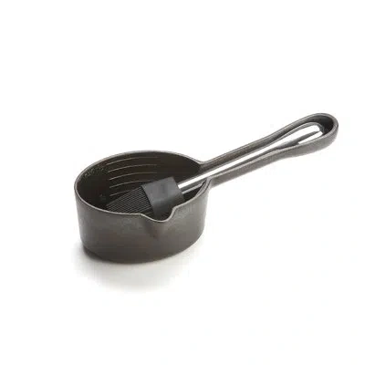 Outset Cast Iron Sauté Pan With Basting Brush In Black