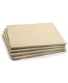 Outset Ceramic 4-piece Pizza Tiles Set In Yellow