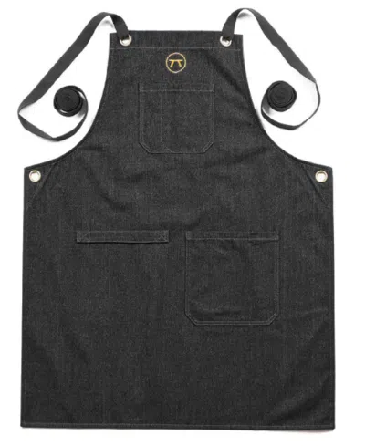 Outset Cotton Denim Apron In Black