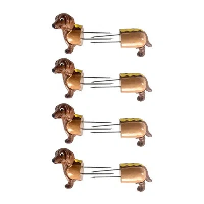 Outset Daschund Corn Holder In Brown,black