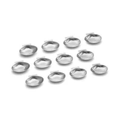 Outset Grillable Sea Shells Bbq Topper In Stainless Steel;gloss