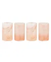 Outset Himalayan Salt Shots, Set Of 4 In Pink