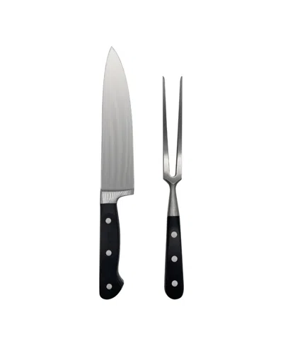 Outset Stainless Steel Set Of 2 Carving Tools In Black