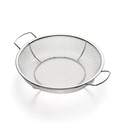 Outset Stainless Steel Shallow Mesh Grill Basket With Handles, 12" X 15"