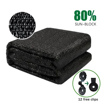 Outskribed 10 Ft. X 16 Ft. Shade Cloth 80% Sunblock, Protect Your Plant For Greenhouse, Patio Sun Shades And Pr In Black