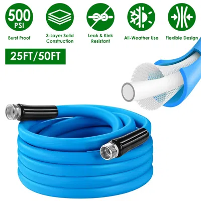 Outskribed 25ft Non-expanding Flexible Garden Hose Heavy Duty Pvc Water Hose Leak-resistant Kink-free All-weath In Multi