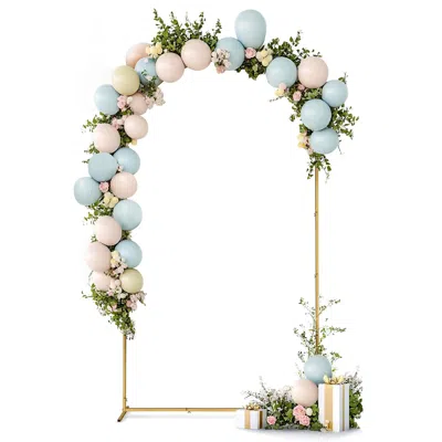 Outskribed 47.2" W X 86.6" H Iron Arch Roof For Garden Wedding In Multi