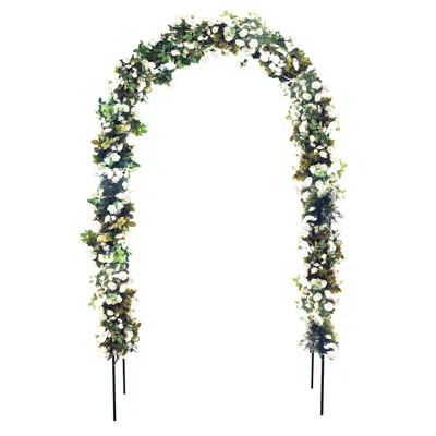Outskribed 78"h X 45"w Metal Garden Arch Trellis; Wedding Arch,adjustable Arbor Trellis For Garden Climbing Pla In Multi