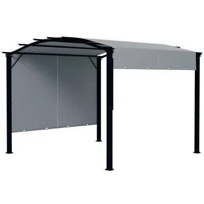 Outsunny 11 Ft. W X 11 Ft. D Steel Grill Gazebo Canopy In Beige