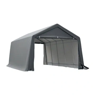 Outsunny 12 Ft. W X 20 Ft. D Garage In Gray