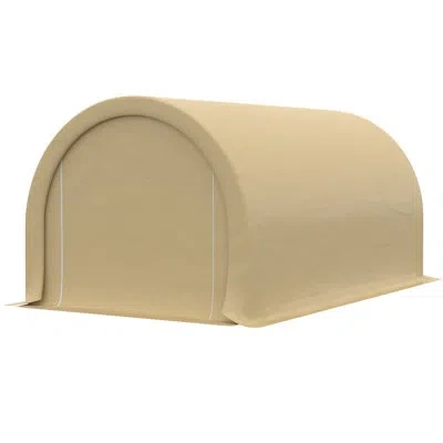 Outsunny 16 Ft. W X 10 Ft. D Garage In Beige