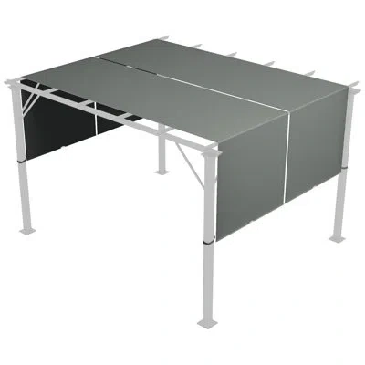 Outsunny 2 Pcs 4 X 16ft Pergola Canopy Replacement, Uv Protection Pergola Shade Cover, Easy To Install For 10