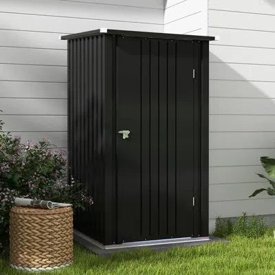 Outsunny 3 X 3 Ft Outdoor Storage Shed In Black