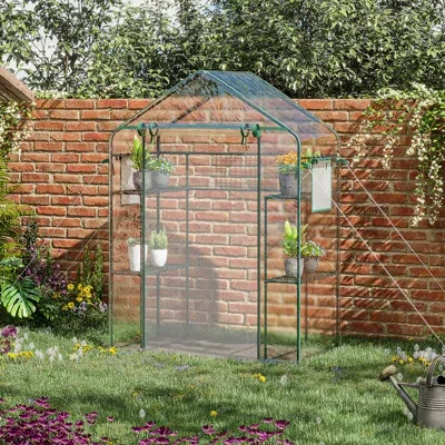 Outsunny 5' W X 2'4" D Hobby Greenhouse In Clear
