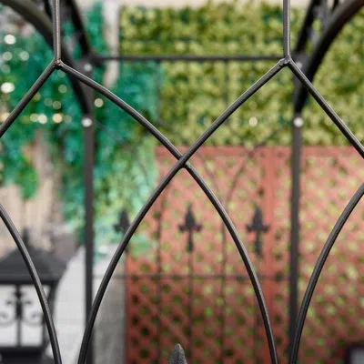 Outsunny 52.25" W X 18" D Metal Arbor In Black