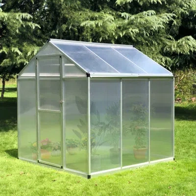 Outsunny 6 Ft. W X 6.5 Ft. D Growing Rack In Clear