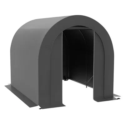 Outsunny 6 Ft. W X 8 Ft. D Garage In Gray