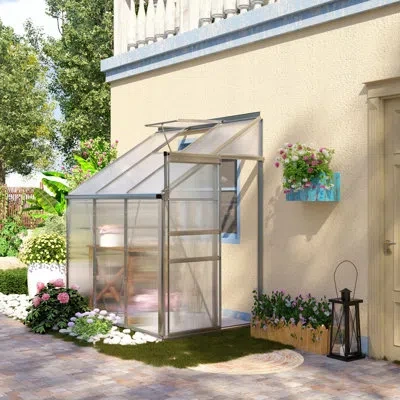Outsunny 6.25' W X 4.2' D Lean-to Greenhouse In Clear