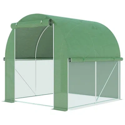 Outsunny 6.6' W X 6.6' D Hobby Greenhouse In White