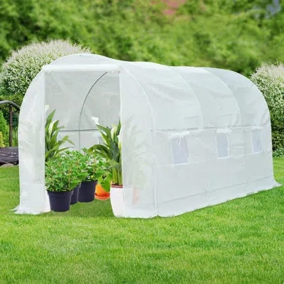 Outsunny 78.75" W X 14.8" D Greenhouse In White