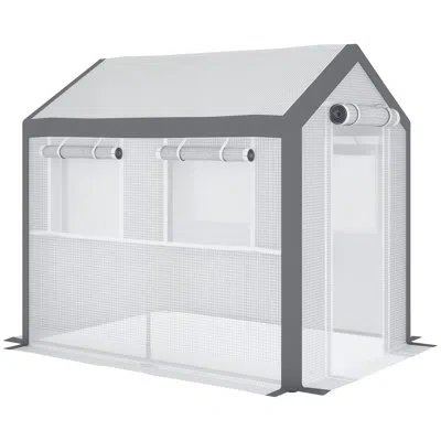 Outsunny 8' W X 6' D Greenhouse In White