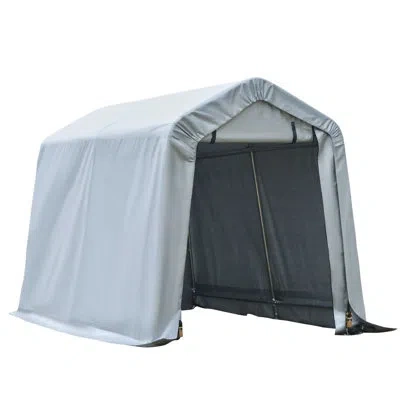 Outsunny 8' W X 6' W Garage In Gray
