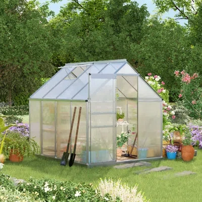 Outsunny 99" W X 74" D Greenhouse In Clear