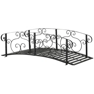 Outsunny Classic Garden Bridge In Black