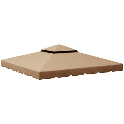 Outsunny Gazebo Replacement Canopy In Khaki