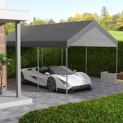 Outsunny Plastic Replacement Canopy For Canopy In Dark Grey