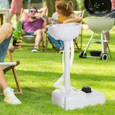 Outsunny Portable Kitchen Camping Bathroom Hand Wash Utility Free Standing Sink