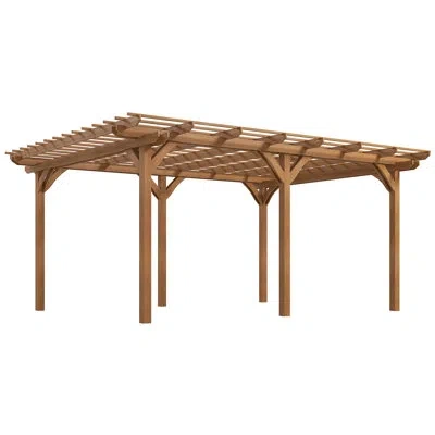 Outsunny Solid Wood Pergola