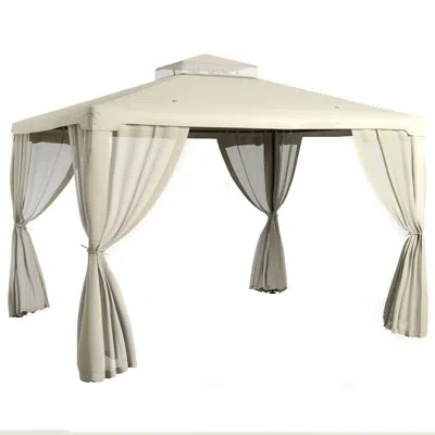 Outsunny Steel Patio In Cream White