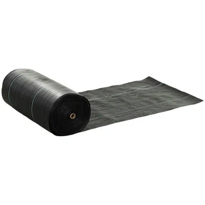 Outsunny Weed Barrier Landscape Fabric Heavy Duty, 5oz Woven Weed Control Fabric, Weed Blocker Gardening Mat 