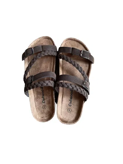 OUTWOODS WOMEN'S SANDAL IN DARK BROWN