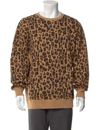 Pre-owned Ovadia & Sons Animal Print Crew Neck Pullover In Neutral