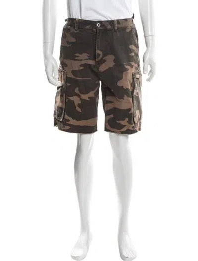 Pre-owned Ovadia & Sons Camouflage Print Cargo Shorts In Green