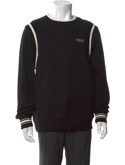 Pre-owned Ovadia & Sons Crew Neck Long Sleeve Sweatshirt In Black