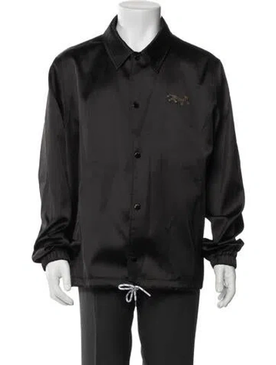 Pre-owned Ovadia & Sons Graphic Print Bomber Jacket In Black