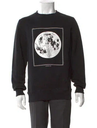 Pre-owned Ovadia & Sons Graphic Print Crew Neck Sweatshirt In Black