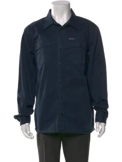 Pre-owned Ovadia & Sons Long Sleeve Dress Shirt In Blue