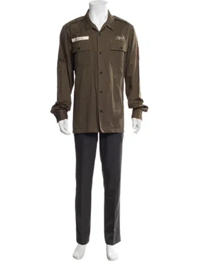 Pre-owned Ovadia & Sons Long Sleeve Dress Shirt In Green