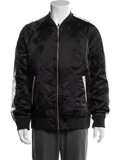 Pre-owned Ovadia & Sons Patterned Bomber Jacket In Black